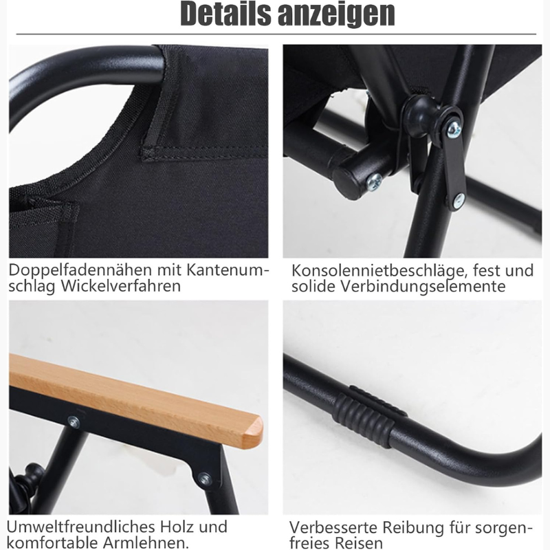 Outdoor Double Folding Leisure Camping Chair