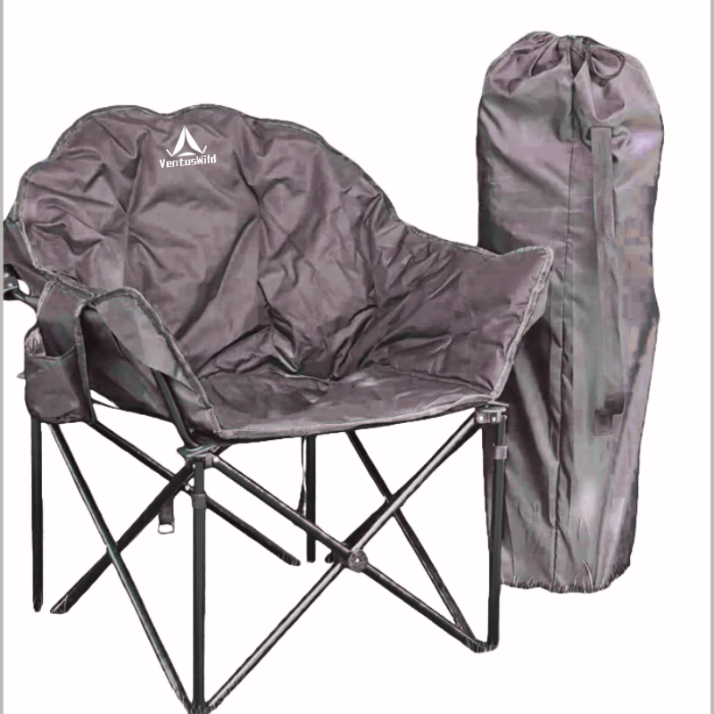 Portable Double-Layer Cotton-Padded Folding Moon Chair