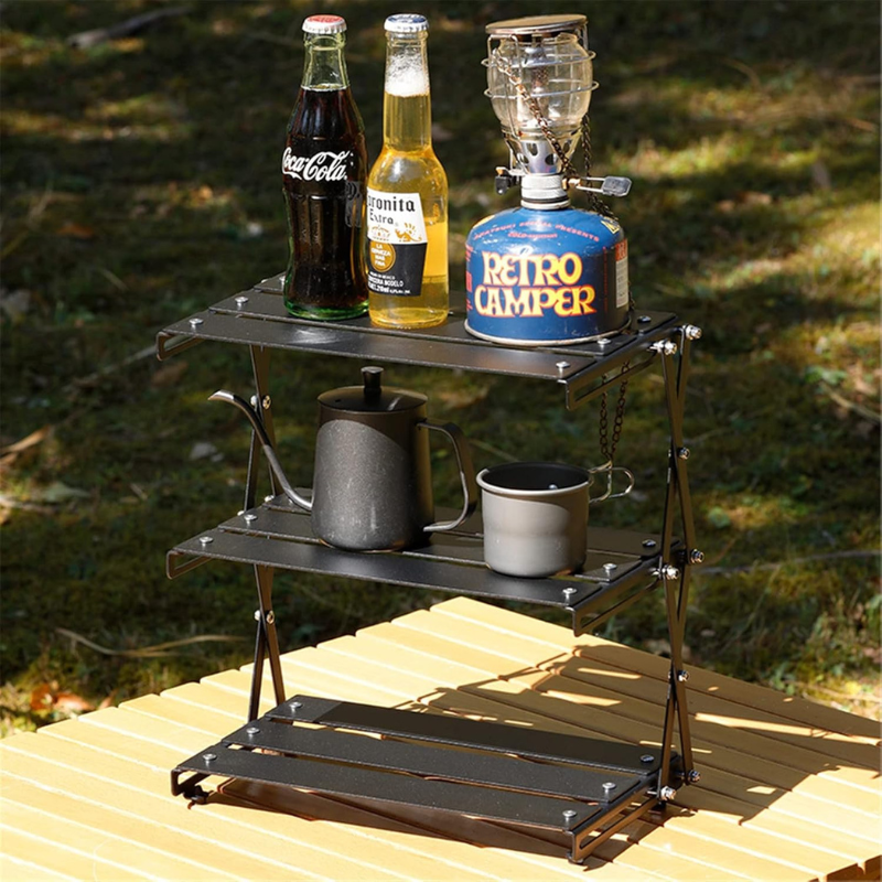 Folding Storage Shelves-Stainless Steel Storage Rack