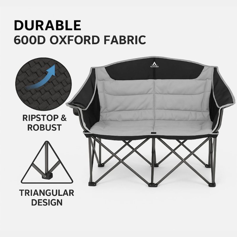 Double Extra-large Folding Portable Camping Chair