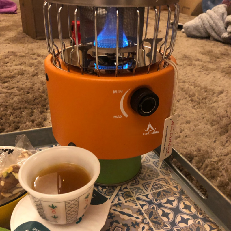 2-in-1 Portable Propane Heater & Stove - For Camping & Outdoor Cooking