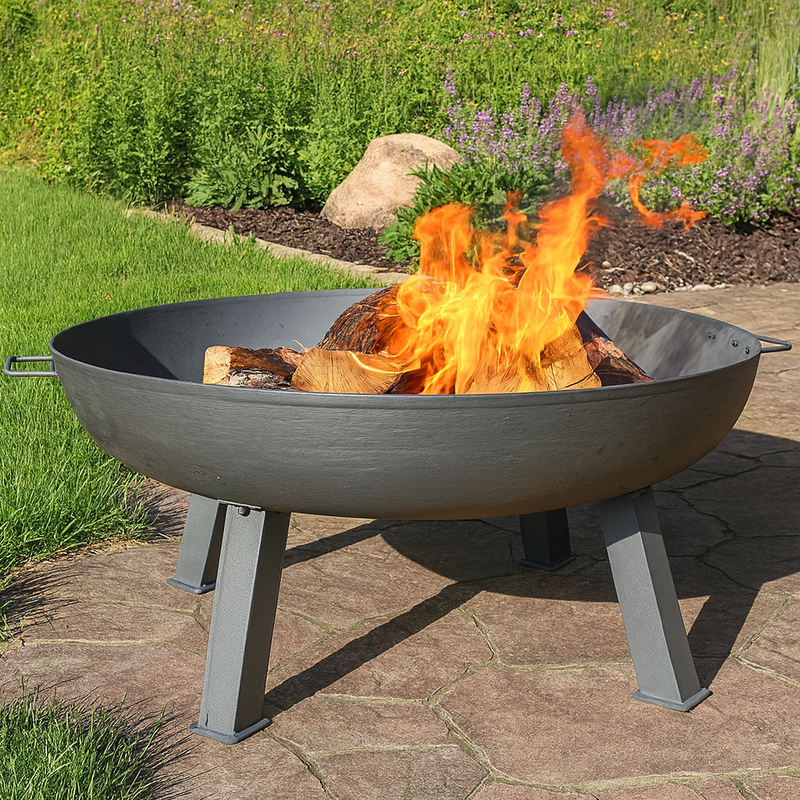 Outdoor Steel Campfire & Cooking Stove - Garden & Patio