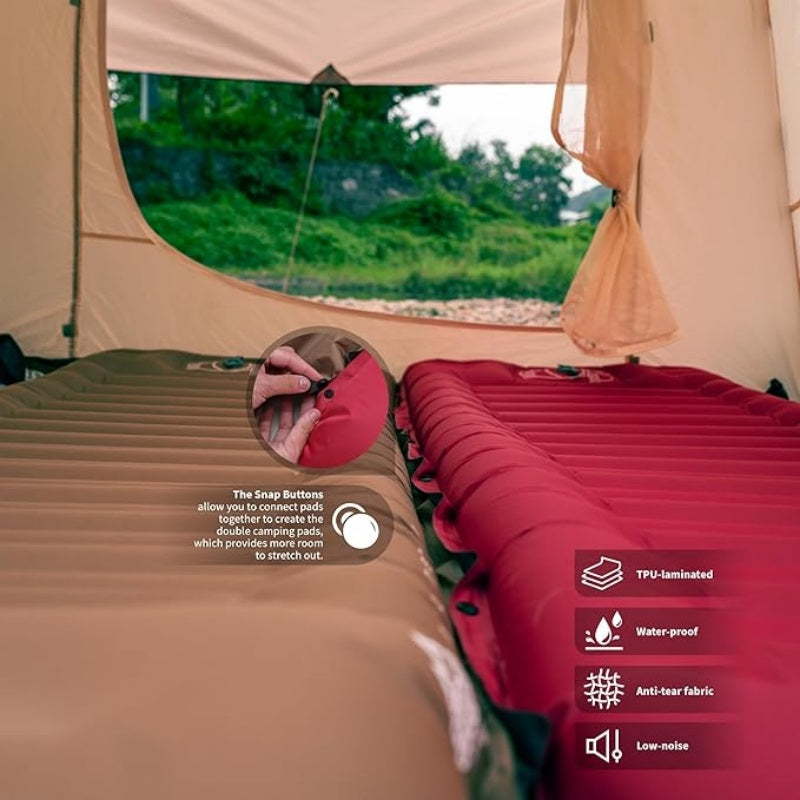 Camping Sleeping Pad with Built-in Pump & Pillow