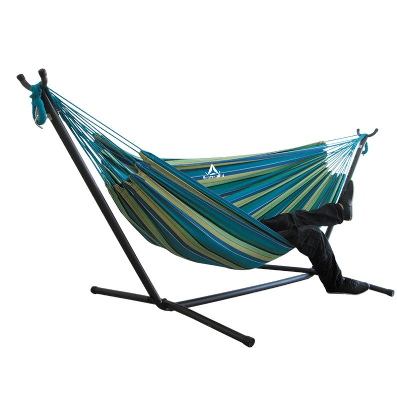 Heavy-Duty Hammock with Stand for Indoor & Outdoor Use