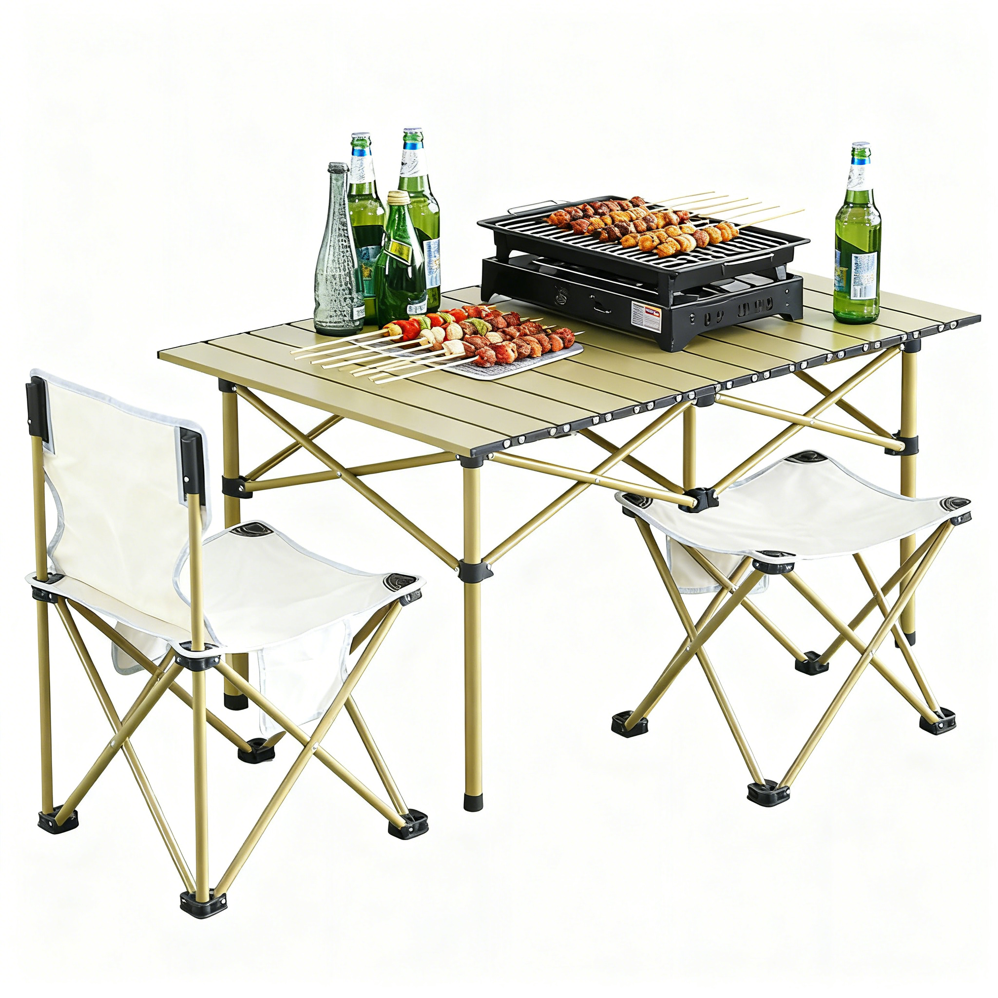 High-quality Outdoor Leisure Large Camping Table and Chair Set